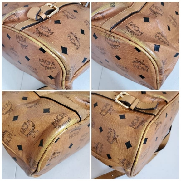 MCM Cognac Visetos shoudler Bag - Picture 7 of 14